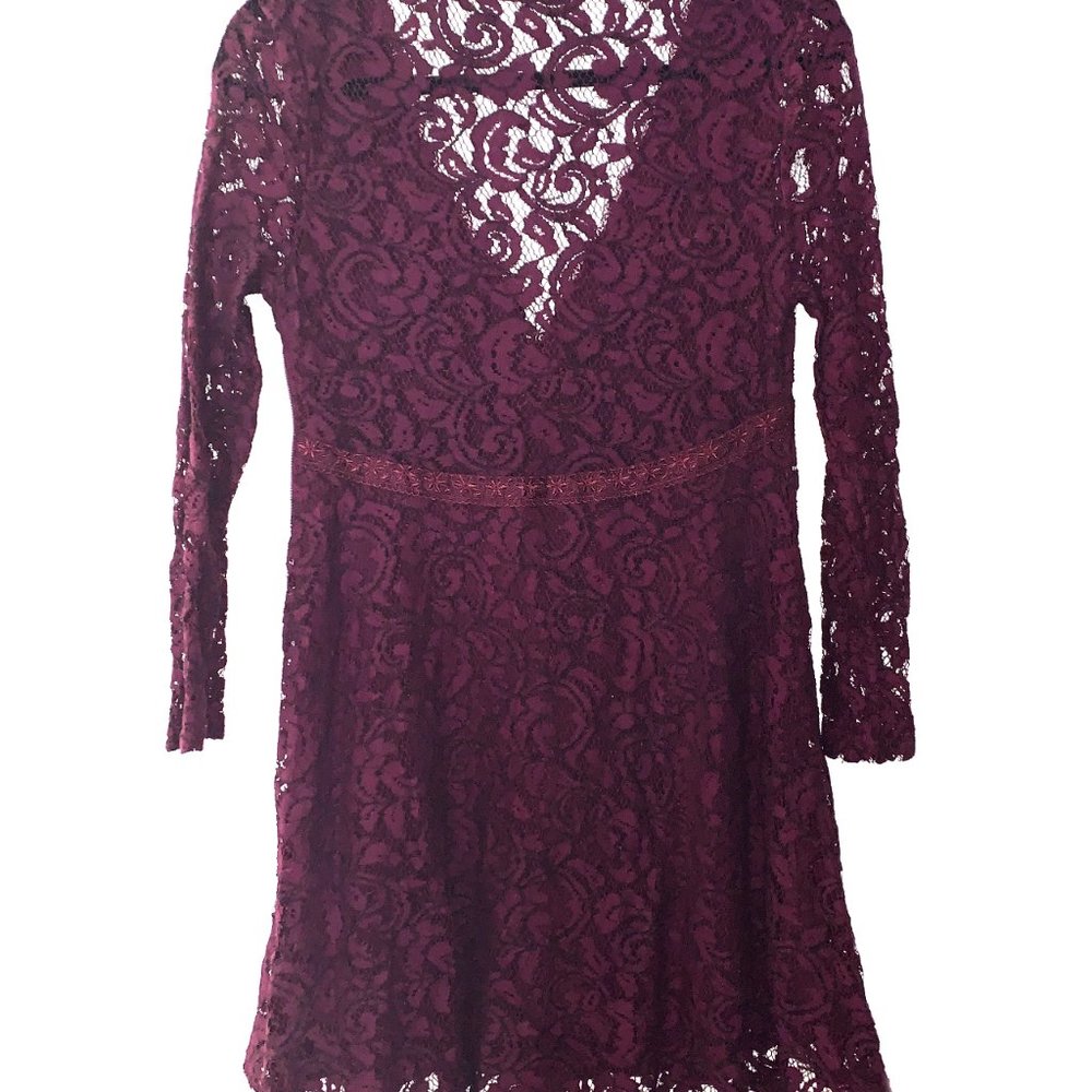 Maroon Lace Dress